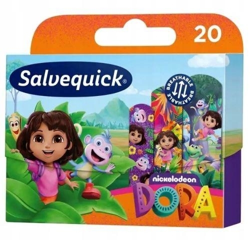 Zdjęcie Salvequick Dora Plaster dla dzieci elastyczny, 20 szt.