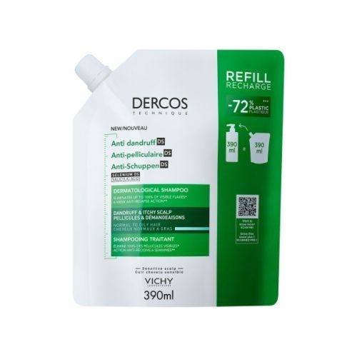 Zdjęcie Vichy Dercos Szampon łupież tłusty, 390ml REFILL