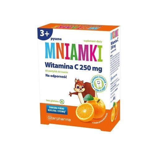 Zdjęcie Mniamki Witamina C 250 mg pastylki do ssania, 60past.