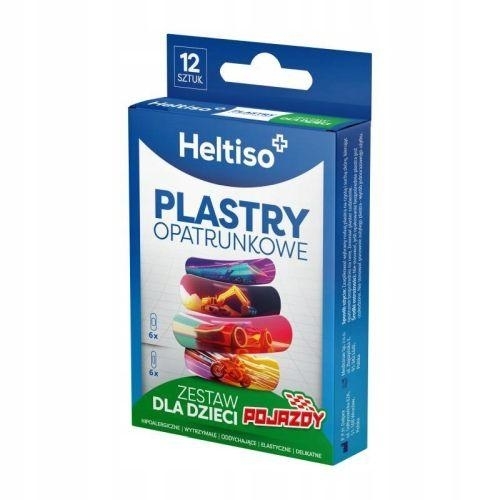 Zdjęcie Heltiso Plastry-zestaw dla dzieci pojazdy, 12 szt mix