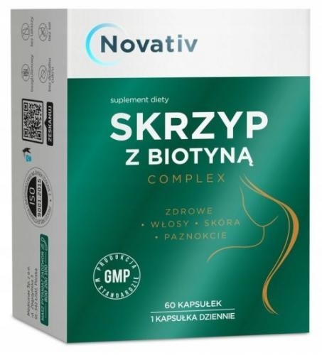 Zdjęcie Novativ Skrzyp Z Biotyną Complex, 60kaps.