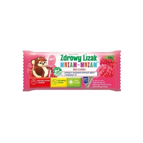 Zdjęcie Zdrowy Lizak Mniam-Mniam malinowy 1szt