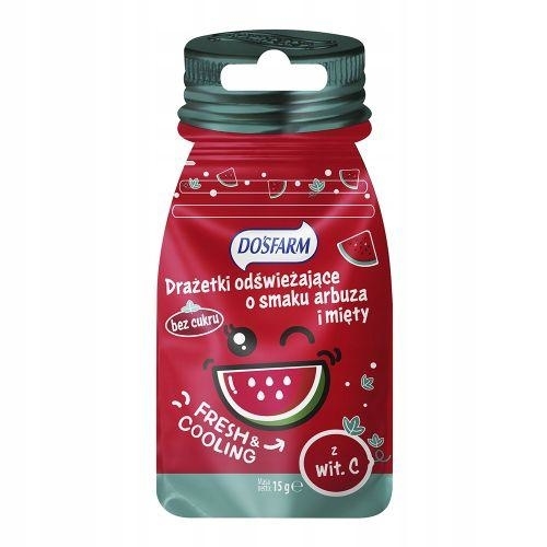 Zdjęcie Dosfarm Drażetki odświeżające o smaku arbuzowym, 15g